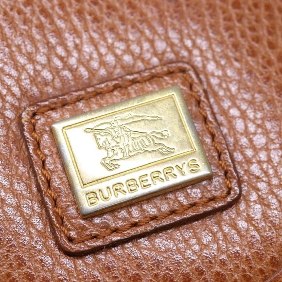 Burberrys Clutch Bag Leather Brown Auth bs15802 - Picture 9 of 15